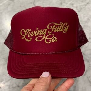 Mallory Ervin Living Fully Maroon Hat